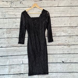 Women's black lace dress